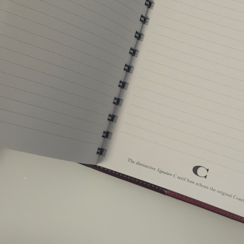 Coach Rouge /Blush Leather Notebook - Picture 5 of 7